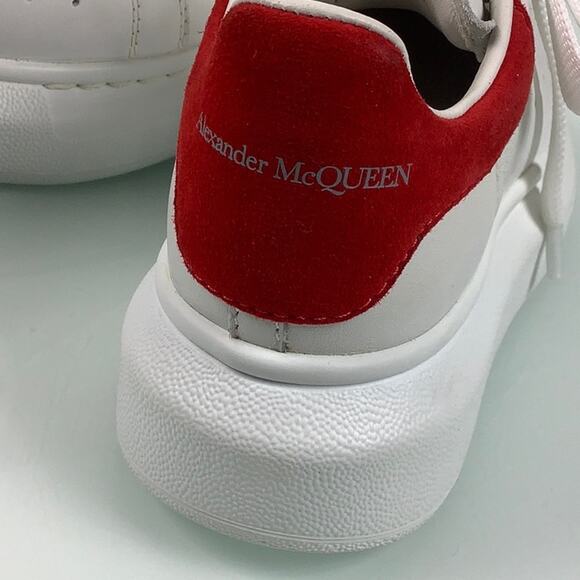 Alexander McQueen Molly Kids White Luster Red leather sneakers SZ 26 or 9.5 EUC - Picture 14 of 16
